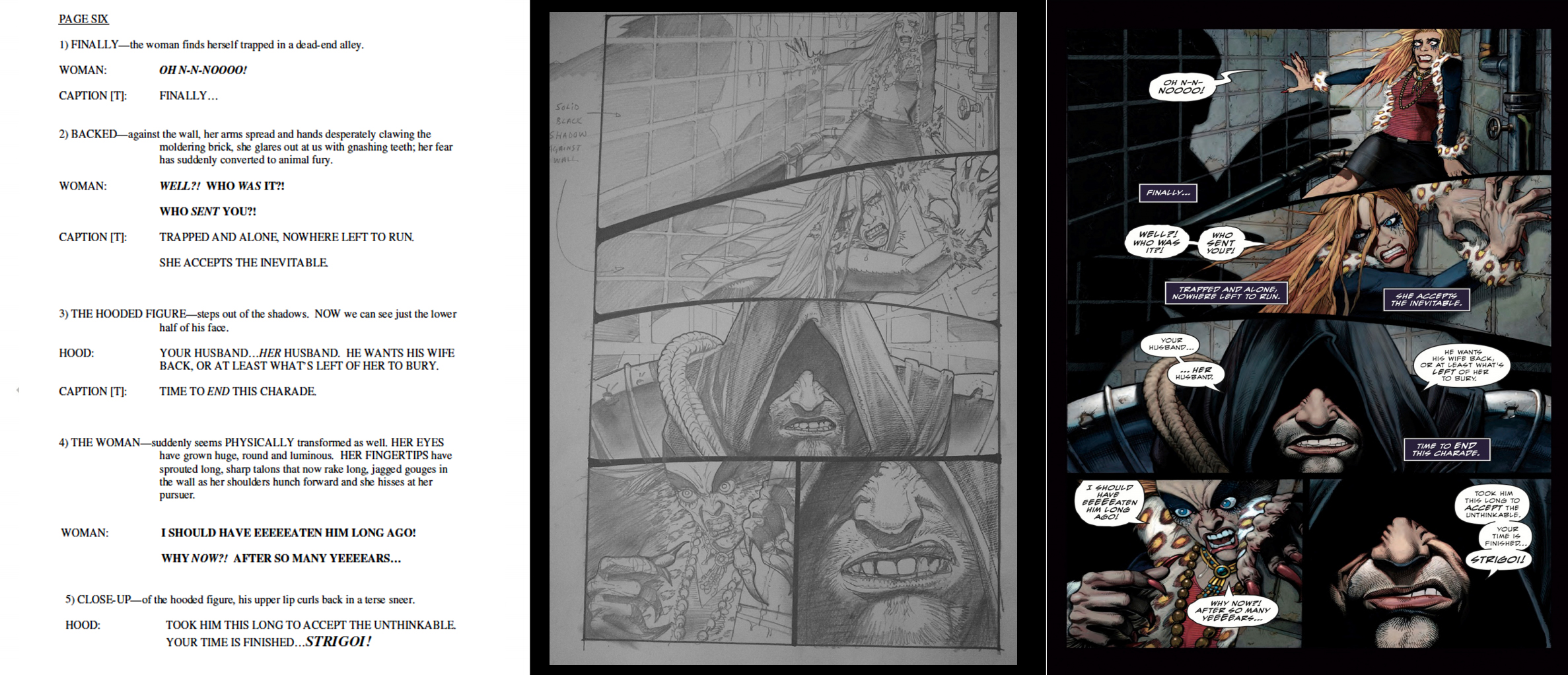 legendary making of tower chronicles side by side ttc-script to pencil to panel